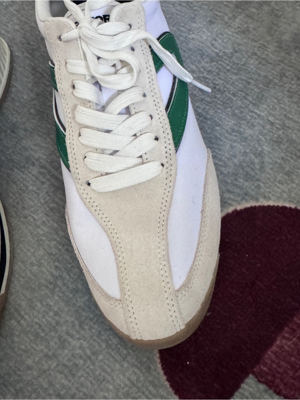 Tretorn Kristine Elite G White Green Retro Sneaker NWT Size 10 - Picture 4 of 14